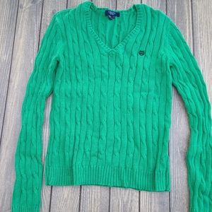 Chaps Green Sweater